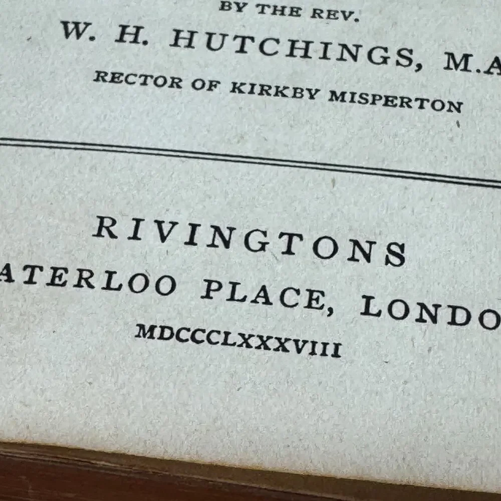 1888 The Imitation of Christ Thomas à Kempis Rivingtons London Pocket Book